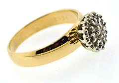 Lovely Yellow Gold Diamond Cluster Ring