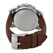 New Mens Fossil Chronograph w/ Brown Leather Strap