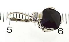 Beautiful 14kt  WG Diamond and Black Onyx Earrings