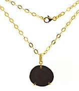 Exquisite 14kt YG Replica Ancient Coin Pendant on Chain