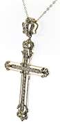 Shocking Large Diamond Cross White Gold Pendant