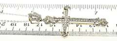 Shocking Large Diamond Cross White Gold Pendant