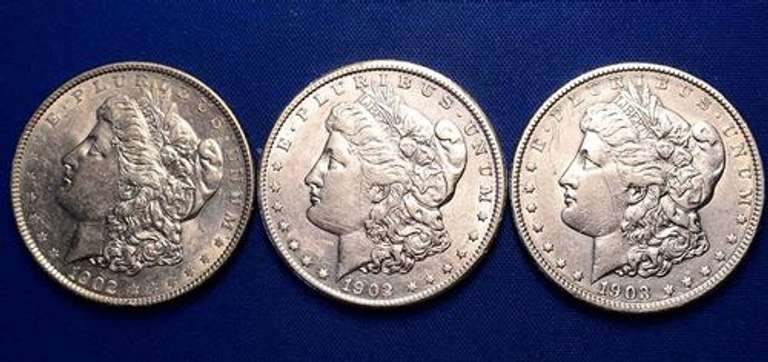 1902 P O &1903 Morgan Dollars From a Near Complete Set
