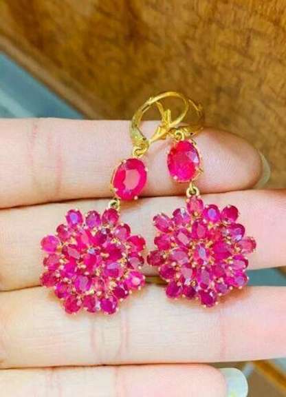 Beautiful 14kt Gold & Ruby Earrings