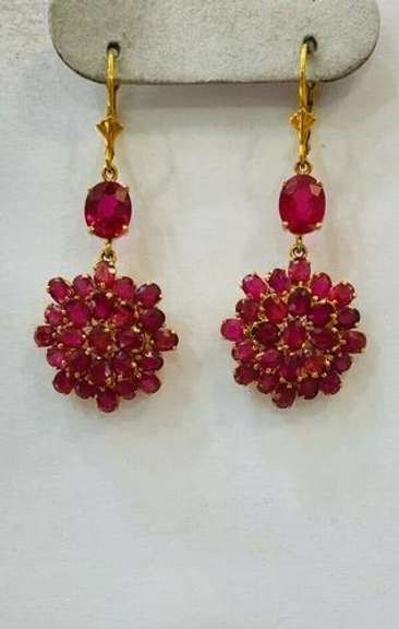 Beautiful 14kt Gold & Ruby Earrings