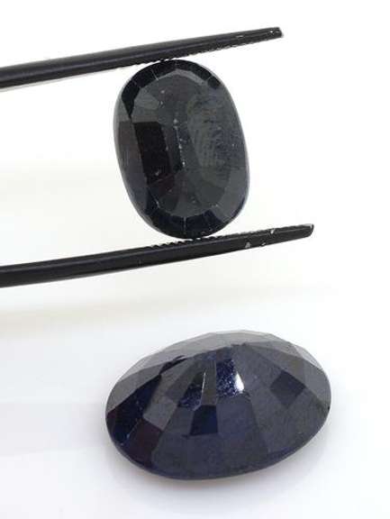 Pair of Lovely Oval-Mixed-Cut Sapphires, 25.24CTW