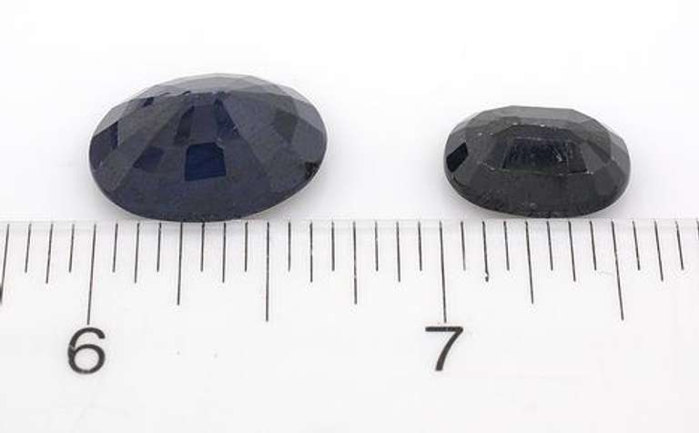 Pair of Lovely Oval-Mixed-Cut Sapphires, 25.24CTW