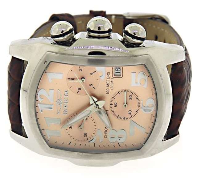 Invicta Lupah Chrono Rose Tone Dial Watch