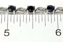Elegant Blue Sapphire Bracelet in Sterling Silver
