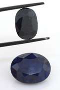 Pair of Lovely Oval-Mixed-Cut Sapphires, 25.24CTW