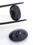 Pair of Lovely Oval-Mixed-Cut Sapphires, 25.24CTW