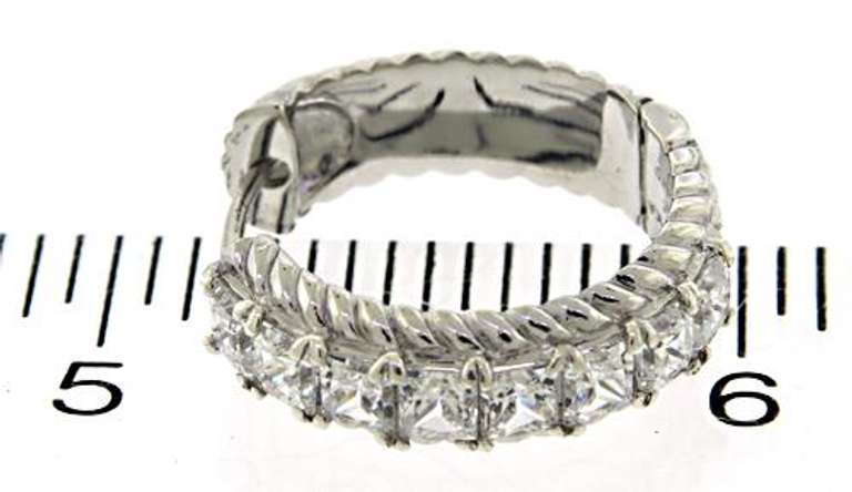 Sterling Silver Judith Ripka CZ Hoop Earrings