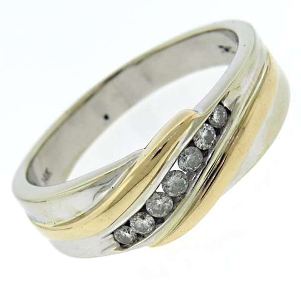 Gents Round Brilliant Cut Diamond Band