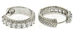 Sterling Silver Judith Ripka CZ Hoop Earrings
