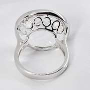 Audacious White Quartz Ring in 14K WG