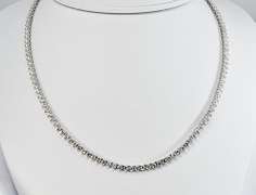 High Quality 10.5 Carat Diamond 14K Tennis Necklace