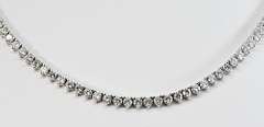 High Quality 10.5 Carat Diamond 14K Tennis Necklace