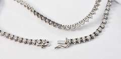 High Quality 10.5 Carat Diamond 14K Tennis Necklace