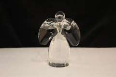 Crystal Angel with Ruby Bow