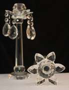 Crystal Candleholder Chandelier Pair