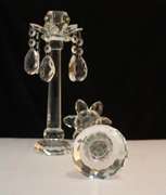 Crystal Candleholder Chandelier Pair