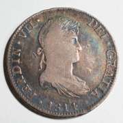 1814 Ferdinand 11 Mexico City Mexico Silver 8 Reales