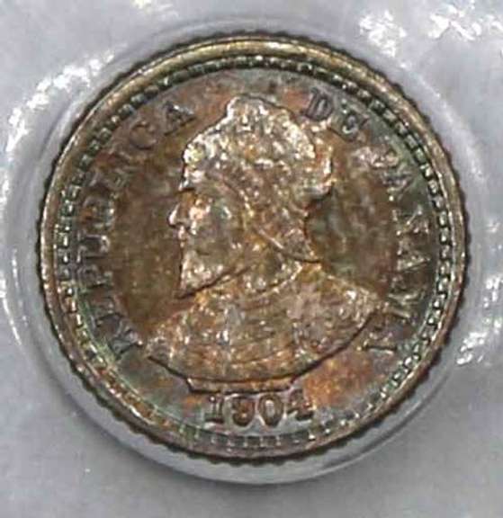 Choice Toned MS 64+1904 PCGS 2 1/2 Cent AKA Panama Pill