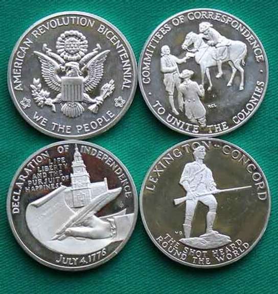 4 Different Proof Silver Bicentennial Medals