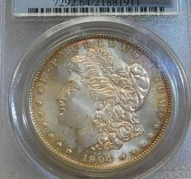 1904-O Morgan  Dollar, PCGS MS-64, toning