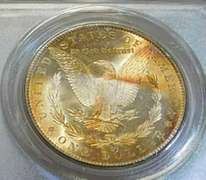 1881-S Morgan  Dollar, NGC MS-64, Near GEM, RvTone