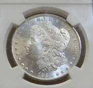 1885-O Morgan  Dollar, NGC MS-64, Near GEM, RvTone
