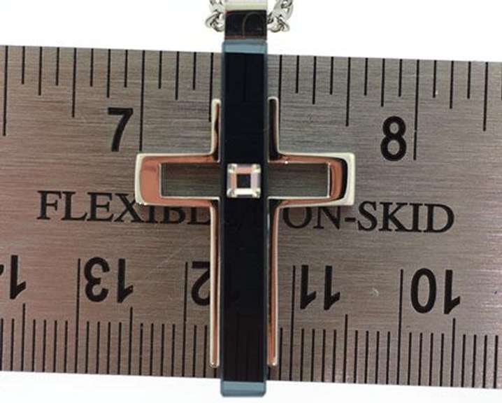 Preciosa Black Cross Pendant