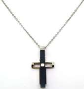 Preciosa Black Cross Pendant