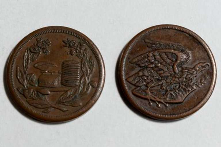 2 Scarcer No Date Civil War  Store Card Tokens R-4 R- 6