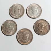 5 Booker T Washington &Washington Carver Silver Halves
