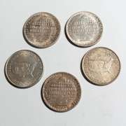 5 Booker T Washington &Washington Carver Silver Halves