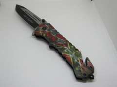 Snake Eye Tactical Recuse Style Spring Assist Knife