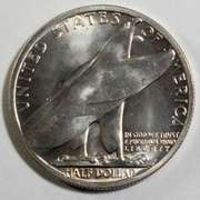 1936 Bridgeport Commemerotive Lustrus White BU Half