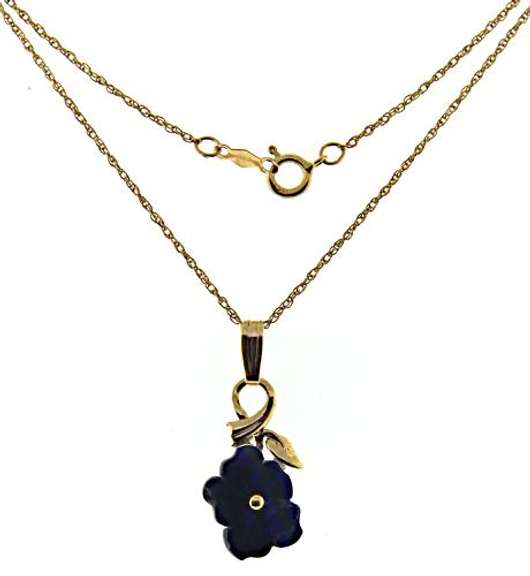 Great Flower Carved Opal Necklace