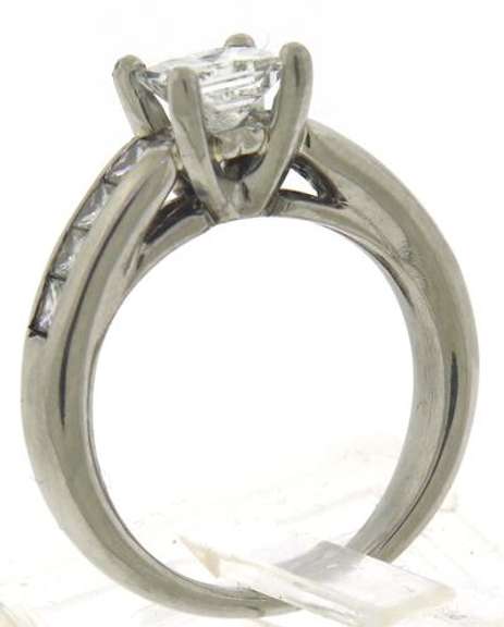 Dazzling Platinum Princess Cut Diamond Channel Set Ring