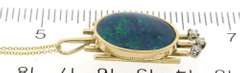 Gorgeous Opal Doublet & Diamond Accent Necklace