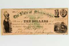 April 1 1862 State Of Mississippi $ 10 Note
