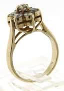 Fabulous Diamond Flower Ring in Yellow Gold
