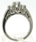 Charming RBC Diamond Ring w Channel Set
