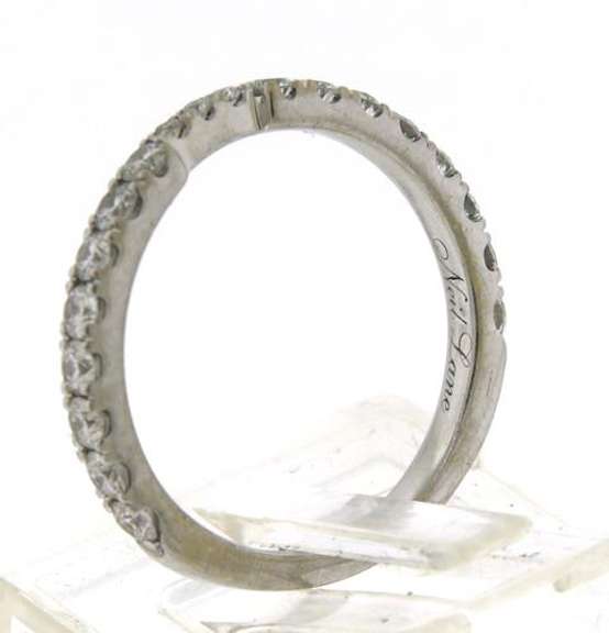 Elegant 14kt WG Notched Diamond Band