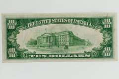 Choice Near Unc 1934 A $10 North Africa Silver Certific