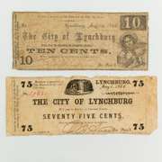 Lynchburg Va 10 Cent And 75 Cent May 1 1862 Series