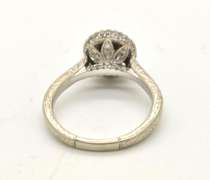 14 KT WHITE GOLD LADIES DIAMOND ENGAGEMENT RING