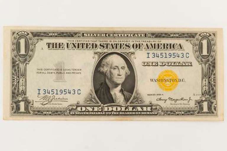 Choice CU 1935 A $1 North Africa Silver Certificate