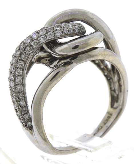 Dazzling 18kt Pave Diamond Knot Ring